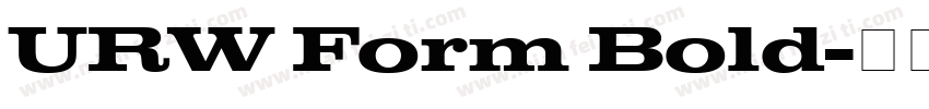 URW Form Bold字体转换